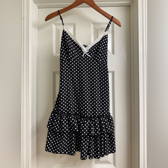 Dresses & Skirts - Black and White Polka Dot Dress